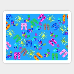 Summer Flip Flops & Flowers Sticker